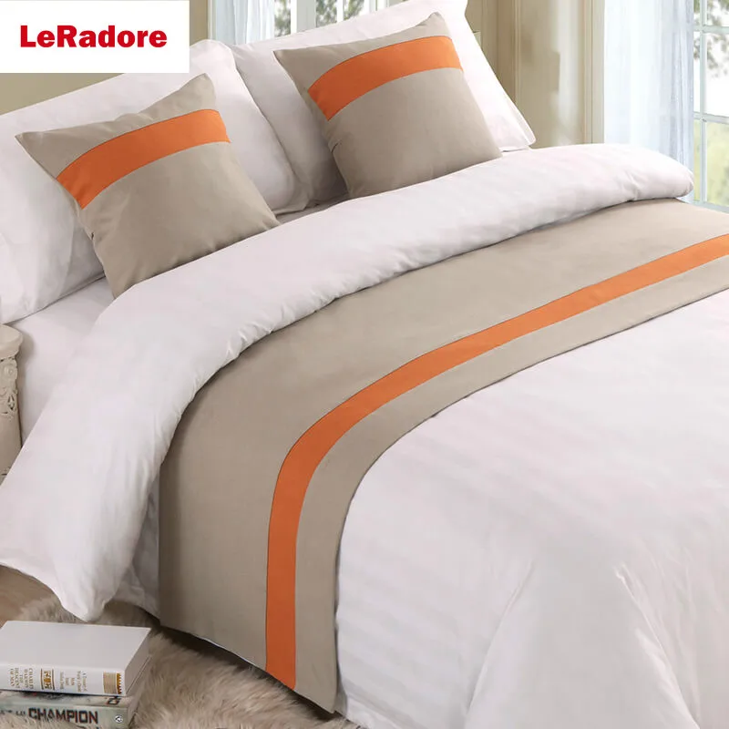 Роскошный однотонный защитный чехол для кровати и шарф отеля декоративный King 100%