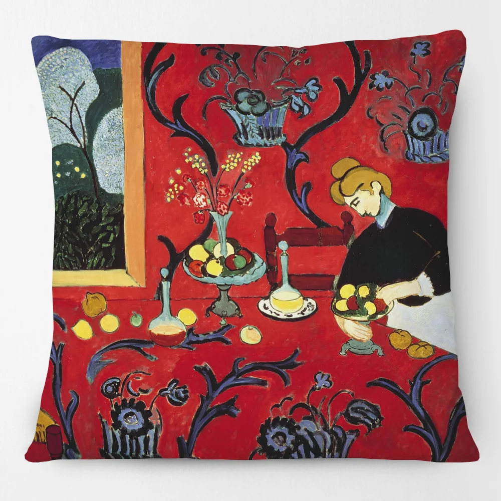 Henri Matisse Colour Paintings Art Cushion Covers Harmony in Red Decorative Sofa Throw Pillow Case | Дом и сад