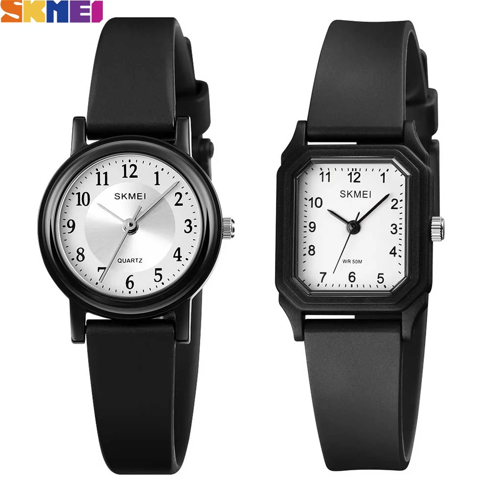 Часы наручные SKMEI женские кварцевые простые Роскошные брендовые ударопрочные с