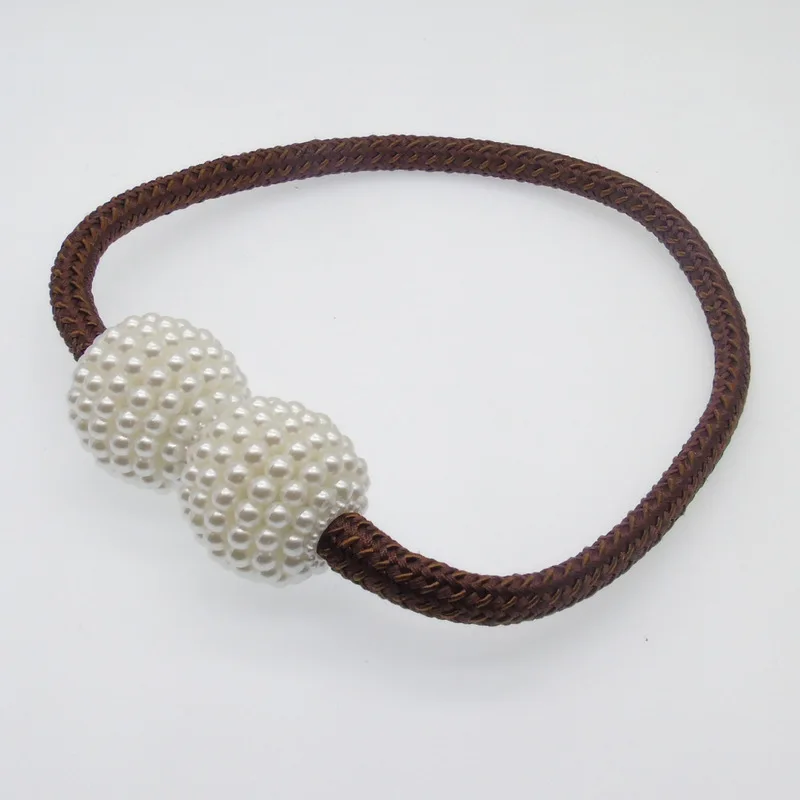 1 Магнитный жемчужный зажим для штор держатели зажимы подвесная шариковая Пряжка