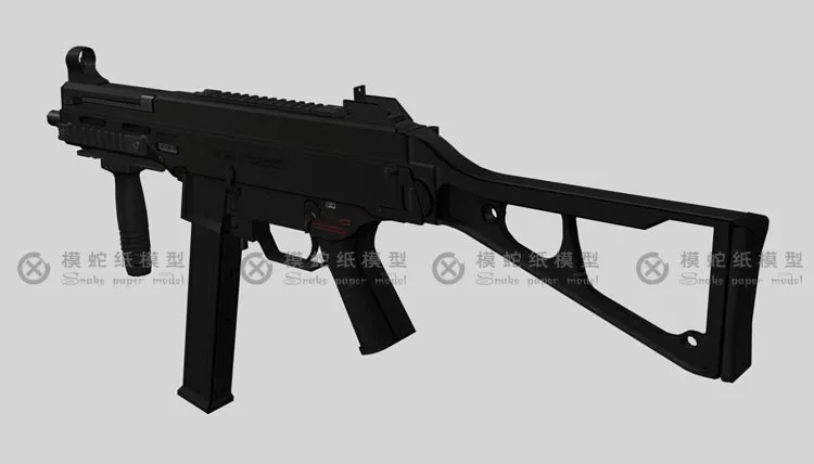 3D Бумага модель UMP Штурмовая винтовка пистолет 1: 1 весы DIY ручной работы ремесло