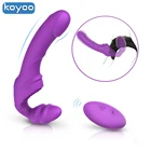 KOYOO вибратор без бретелек, Вибраторы Для лесбийских женщин, Беспроводной удаленный ремешок на женские трусики-фаллоимитаторы, бриллианты 18