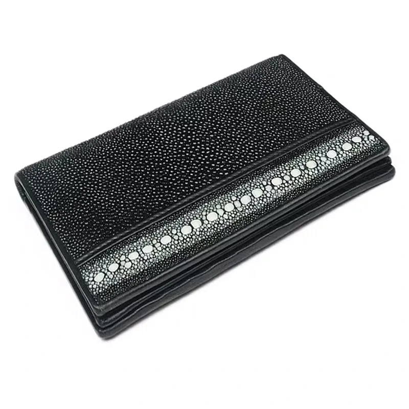 Стиль унисекс аутентичный натуральный морской скат кожа для женщин и мужчин