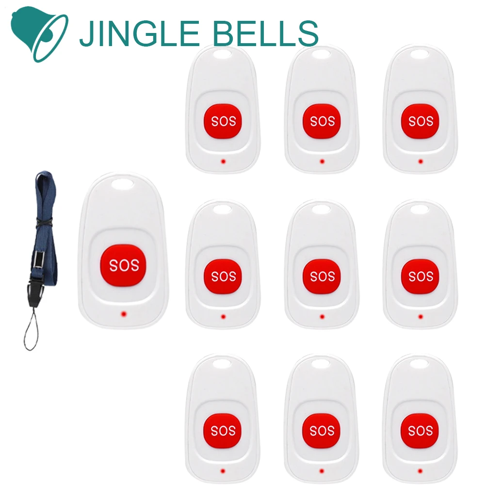 

10pcs Emergency Call Button Clinic Hospital SOS Transmitter Wireless Call Bell Pager for the Elederly Patient