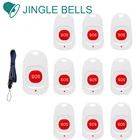 10 шт. кнопка экстренного вызова больницы клиники SOS передатчик Беспроводной звонок пейджер для няня с пациента