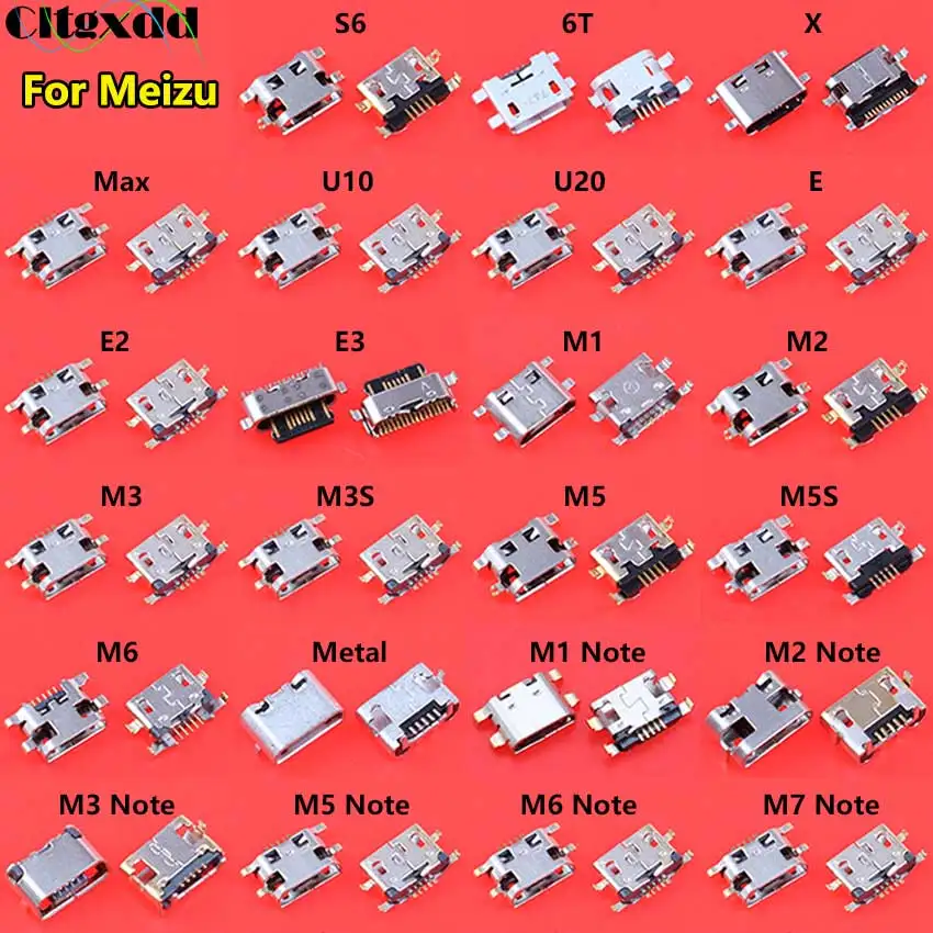 Разъем Micro USB Cltgxdd 1 шт. разъем для Meizu 6T S6 M1 M2 M3 M3S M5 M5S M6 Note U10 U20 E E2 E3 Max зарядного