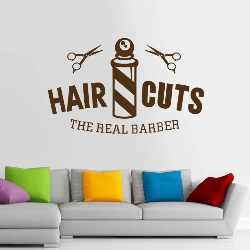 

Barbershop Sticker Bread Decal Customized Vinyl Wall Art Decor Windows Decoration Haircut Shavers Glass Barber Shop Decals