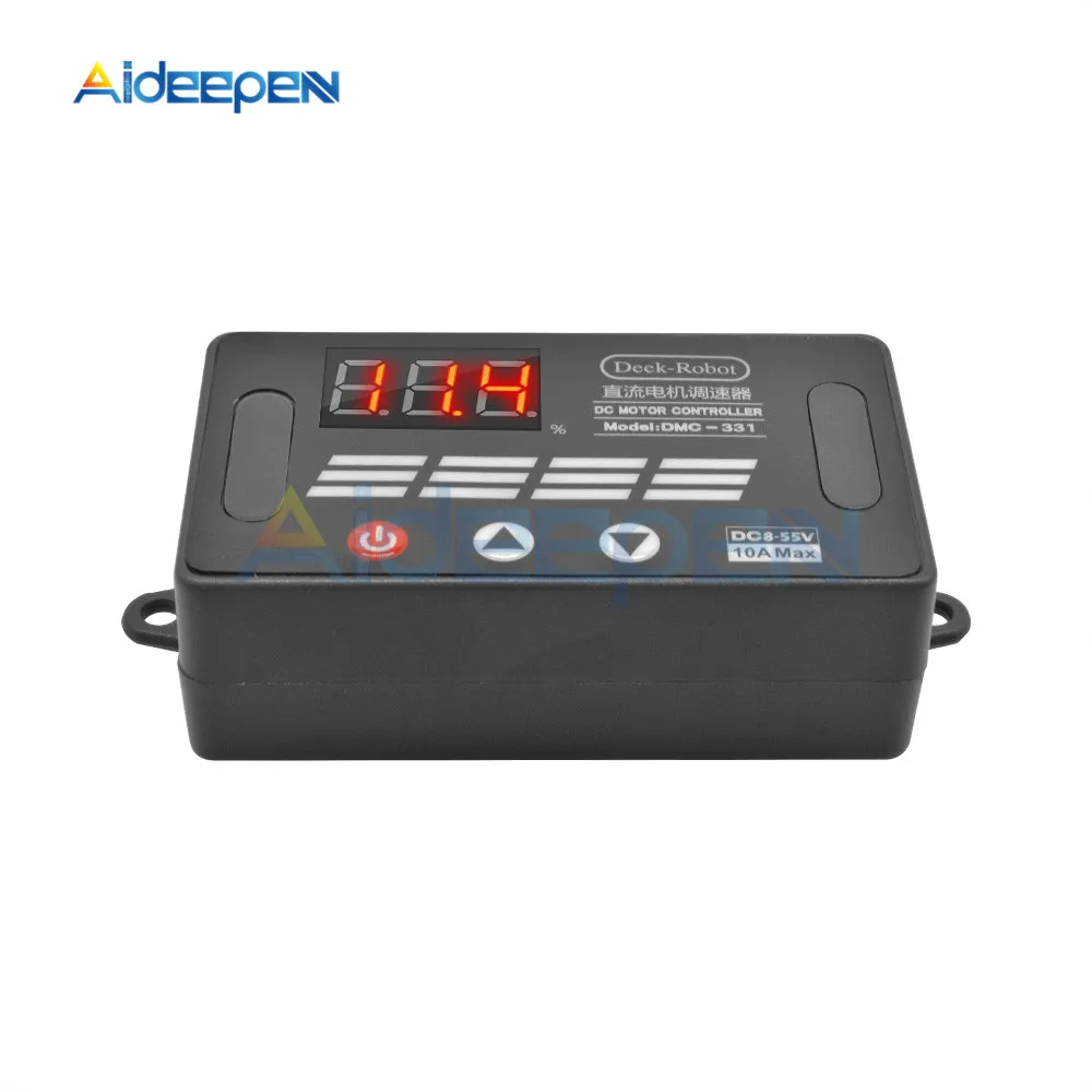 DMC-331 DC ШИМ-регулятор скорости двигателя контроллер 8V-55V 10A Mini LED Digital Switch 12V 24V 36V 48V |