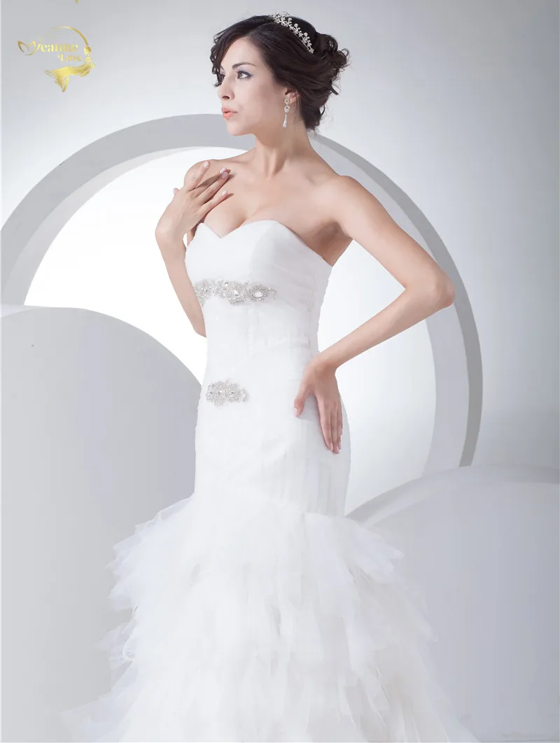 

Strapless Beaded Sexy Mermaid Wedding Dresses for Bride 2021 Vestidos De Novia Sexy Bridal Gown Elegant Wedding Gown Custom Made