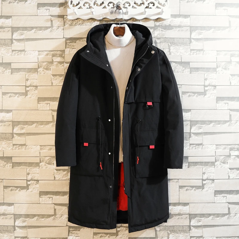 

size 10XL 8XL 6XL Plus 5XL 2020 New Clothing Jackets Business Long Thick Winter Coat Men Solid Parka Fashion Overcoat Outerwear