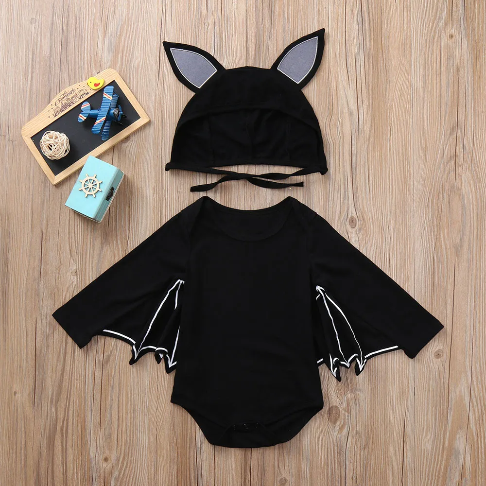 Костюм для Хэллоуина Одежда новорожденных Однотонный комбинезон с длинными