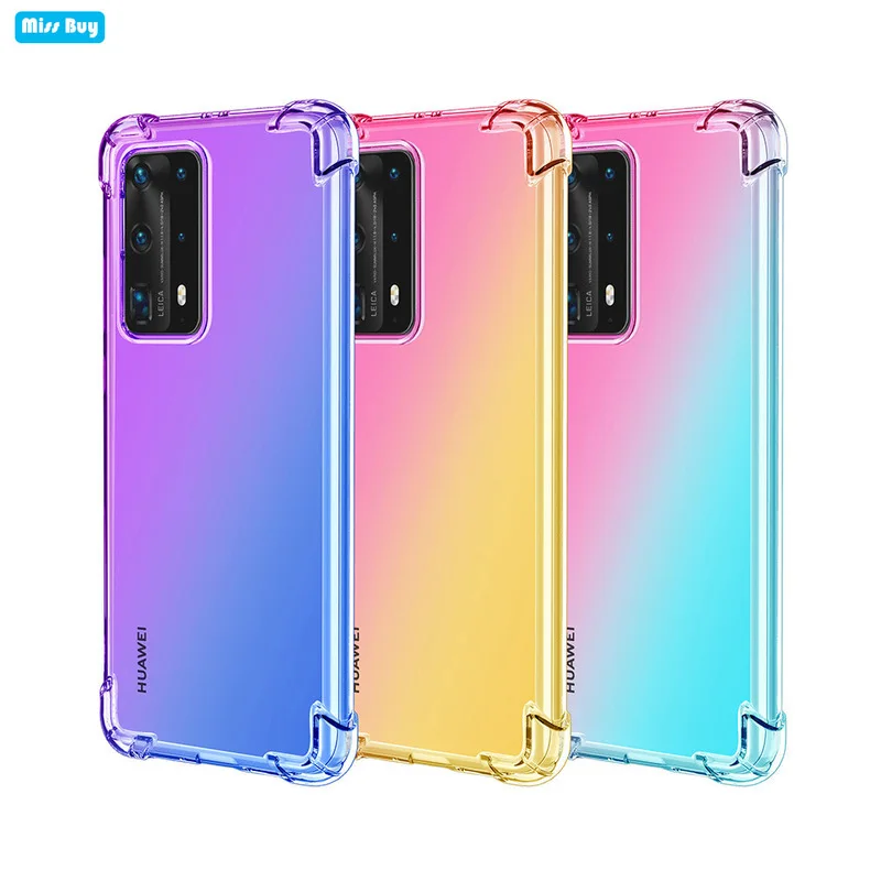 

For Vivo V20 Case Ultra Slim Double Color Gradient Cover For Vivo V20 SE Y20 Y31 2021 Y51 2020 Fundas Silicone Shockproof Capa