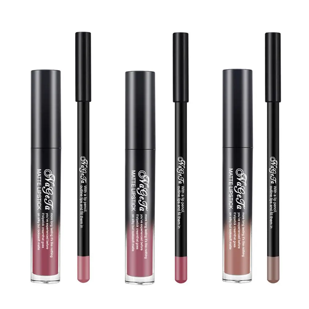 

Матовый водостойкий жидкий блеск для губ, 6 шт./компл.