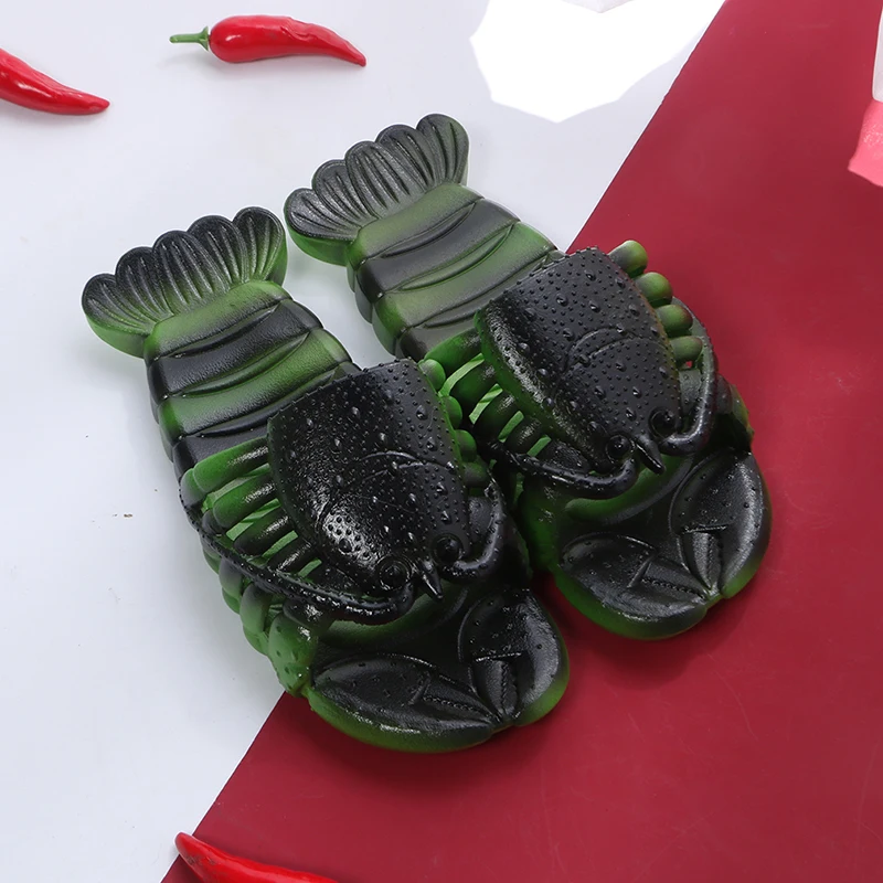 

Fashion Women Slippers Shoes Summer Lobster Sandals 2021 New Non-Slip Beach Family Funny Lobster