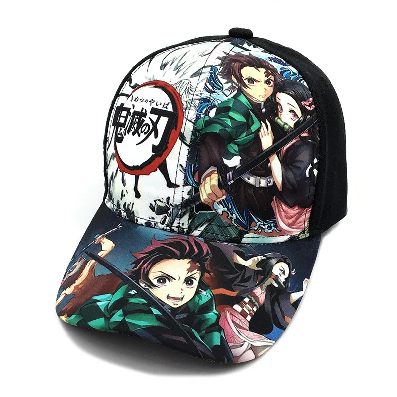

Japanese anime print visor hat for men women Outdoor Sports Racing baseball cap for adult Cosplay Cotton Cartoon Sun hat