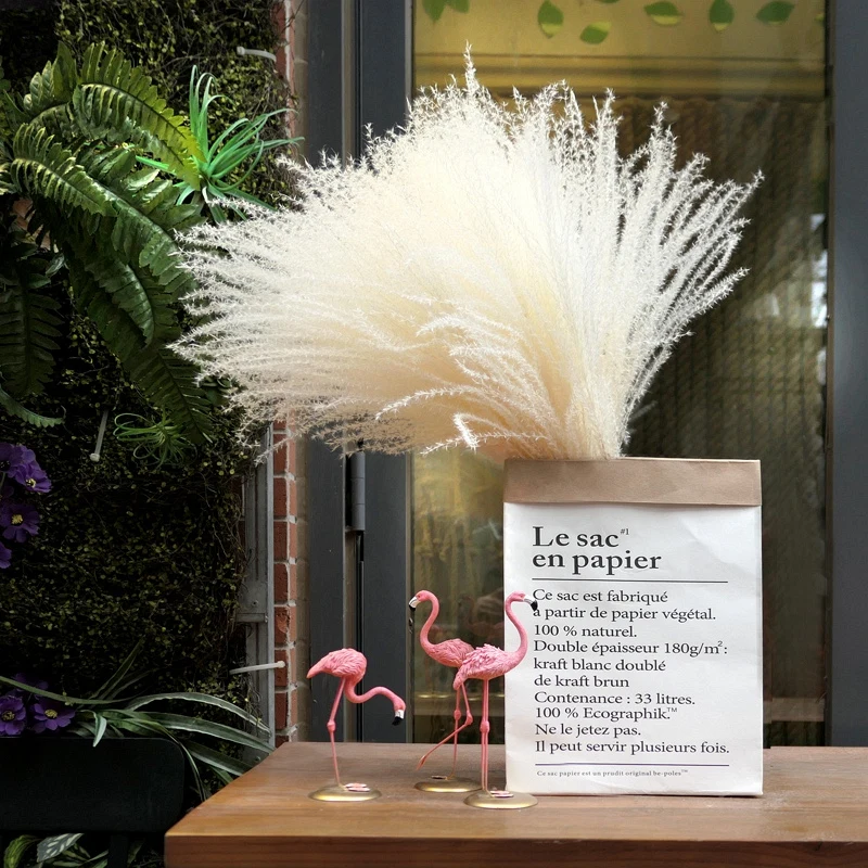 Натуральные Сушеные пампасные травы Белый Свадебный Цветочный букет пасхальный