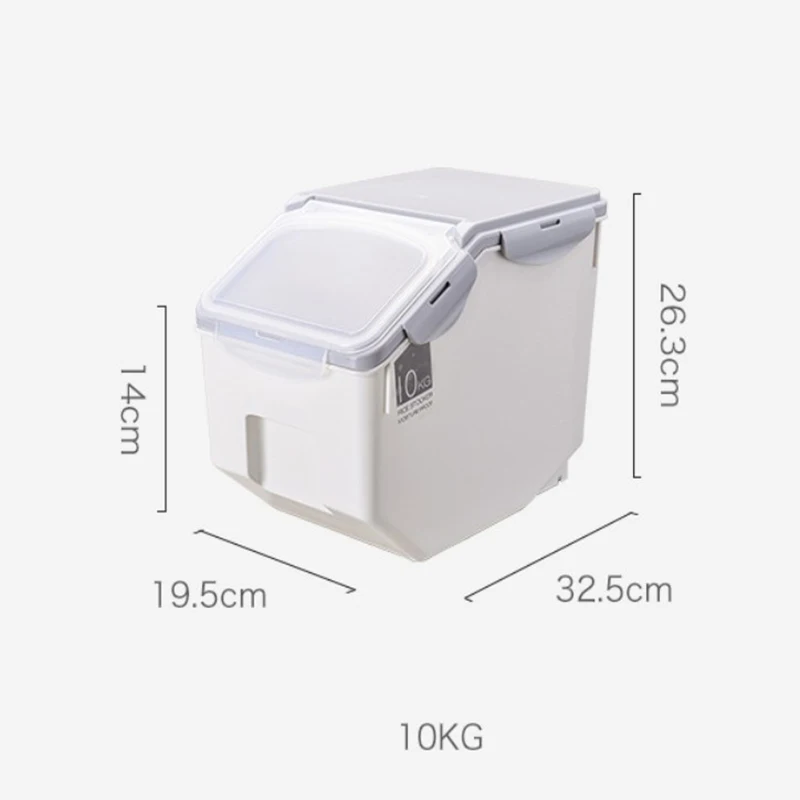 Большой контейнер для хранения еды пластиковый Кухонный Контейнер риса с