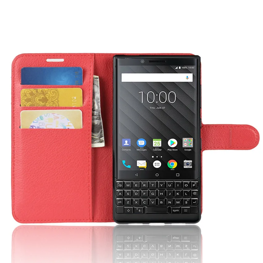 Чехол для BlackBerry Key 2 высококачественный кожаный флип-чехол телефона чехол