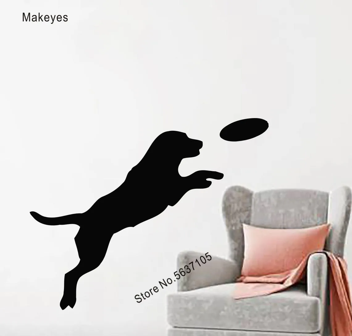 

Makeyes щенок собака настенные наклейки в виде животных для маленьких наклейка собаки на стену дома украшения гостиной Виниловые обои фрески для дизайна ногтей детские Q642