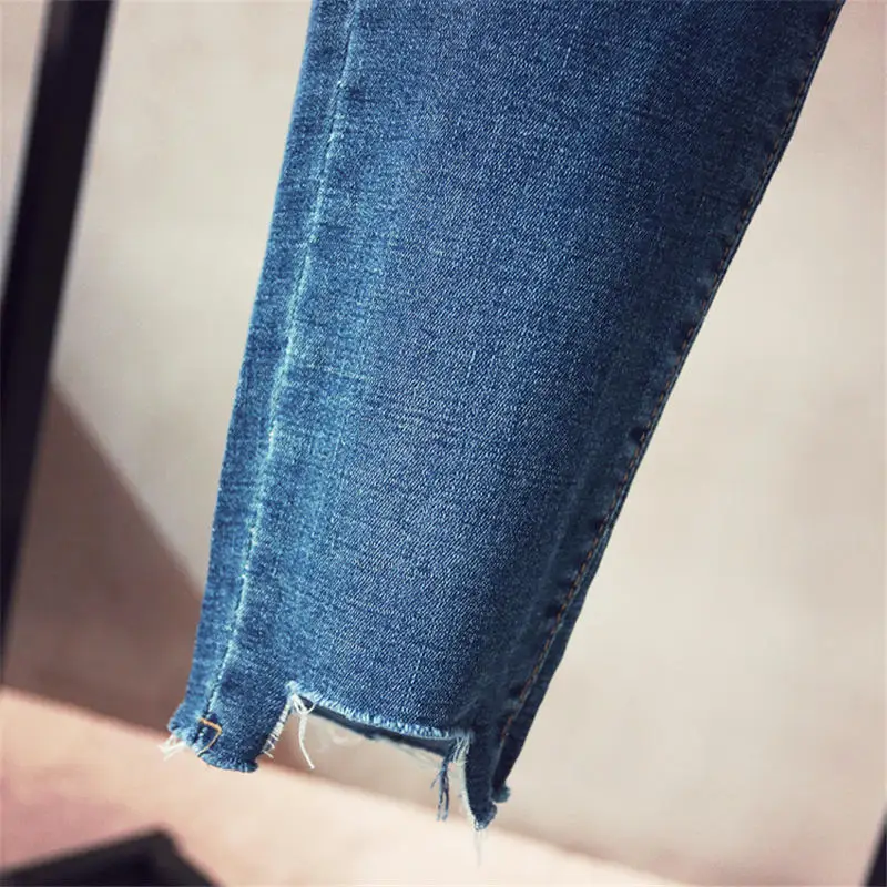 

5XL Boyfriend Jeans For Women Slim High Waist Jeans Elastic Plus Size Vintage Casual Loose Mom Denim Pencil Pants Trousers Q3408