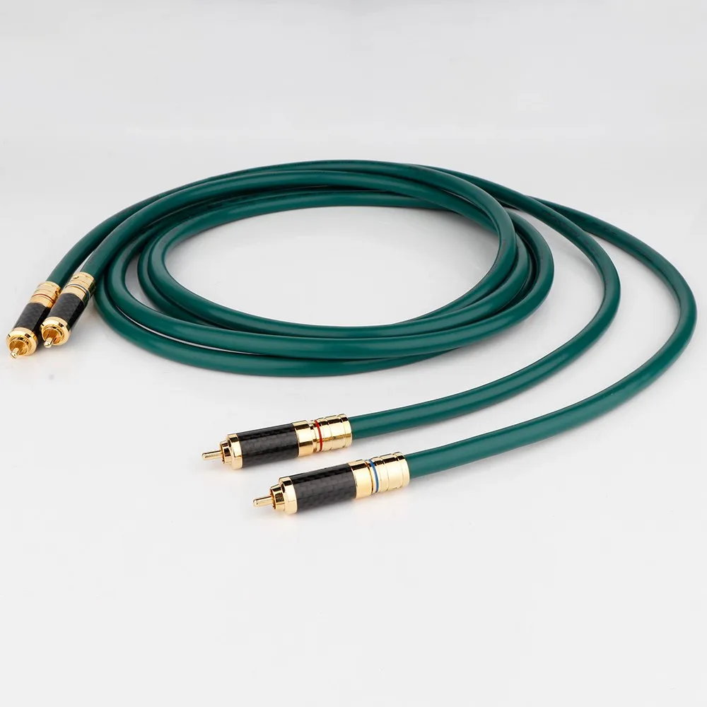

Furutech FA-220 OCC Single Crystal Copper Fired Signal Wire RCA audio cable Encryption Shielding with Gold carbon fiber plug