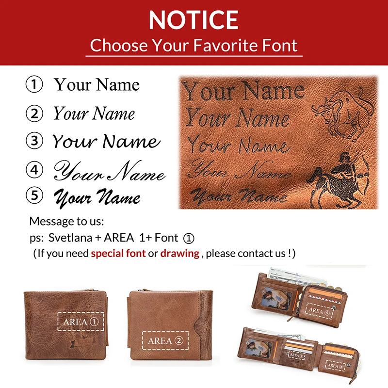 Контакта Бесплатная гравировка из натуральной кожи кошелек Для мужчин небольшой