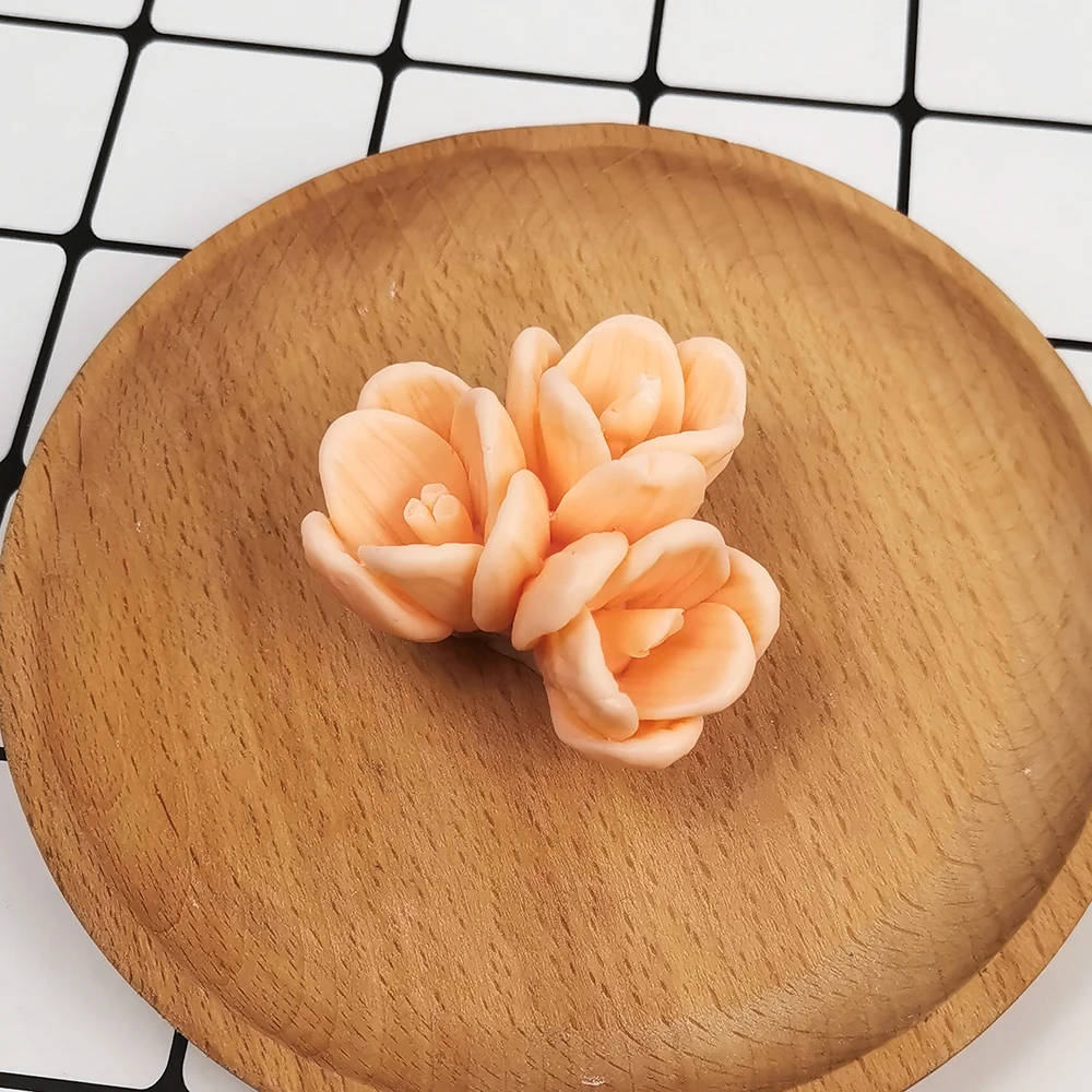 HC0365 3D тюльпан свеча форма ручной DIY цветок мыло Силиконовая Форма Мыло для мыла