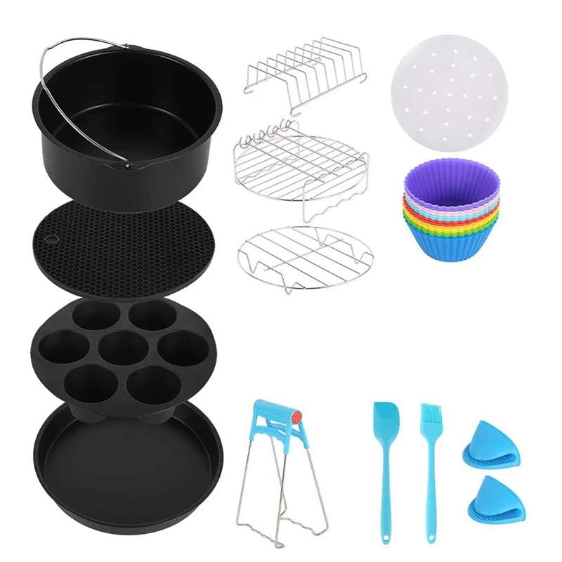 

8-Inch Air Fryer Accessories, Non-Stick Coating Suitable for Air Fryer over 3.2 Liters, , COSORI, Tower Air Fryer