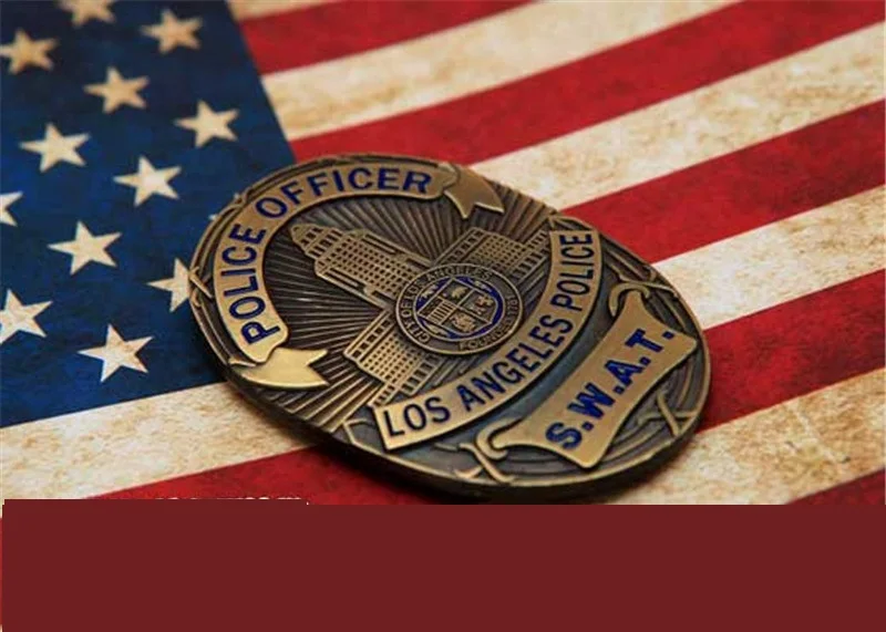 Значки для полицейских спецназа США кожаный чехол держатель удостоверения