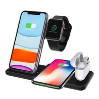 4 in 1 15w qi wireless charger dock station for iphone micro usb type c stand for apple watch charger series 6 se