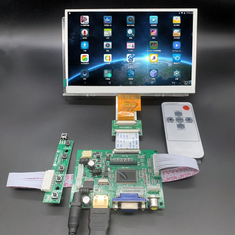 7-дюймовый 1024*600 Φ HDMI-совместимый экран ЖК-дисплей плата драйвера монитора для