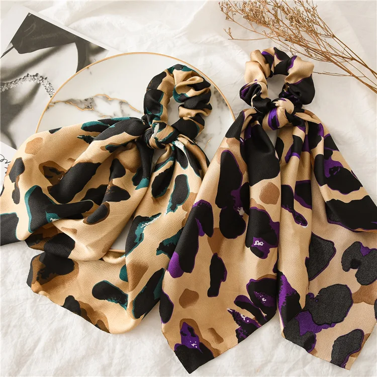 Европейская и американская мода эластичная повязка на голову с леопардовой