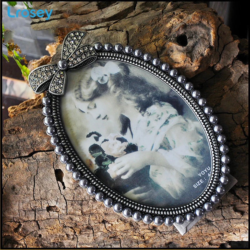 Металлическая рамка для фотографий с жемчугом в стиле ретро украшение дома