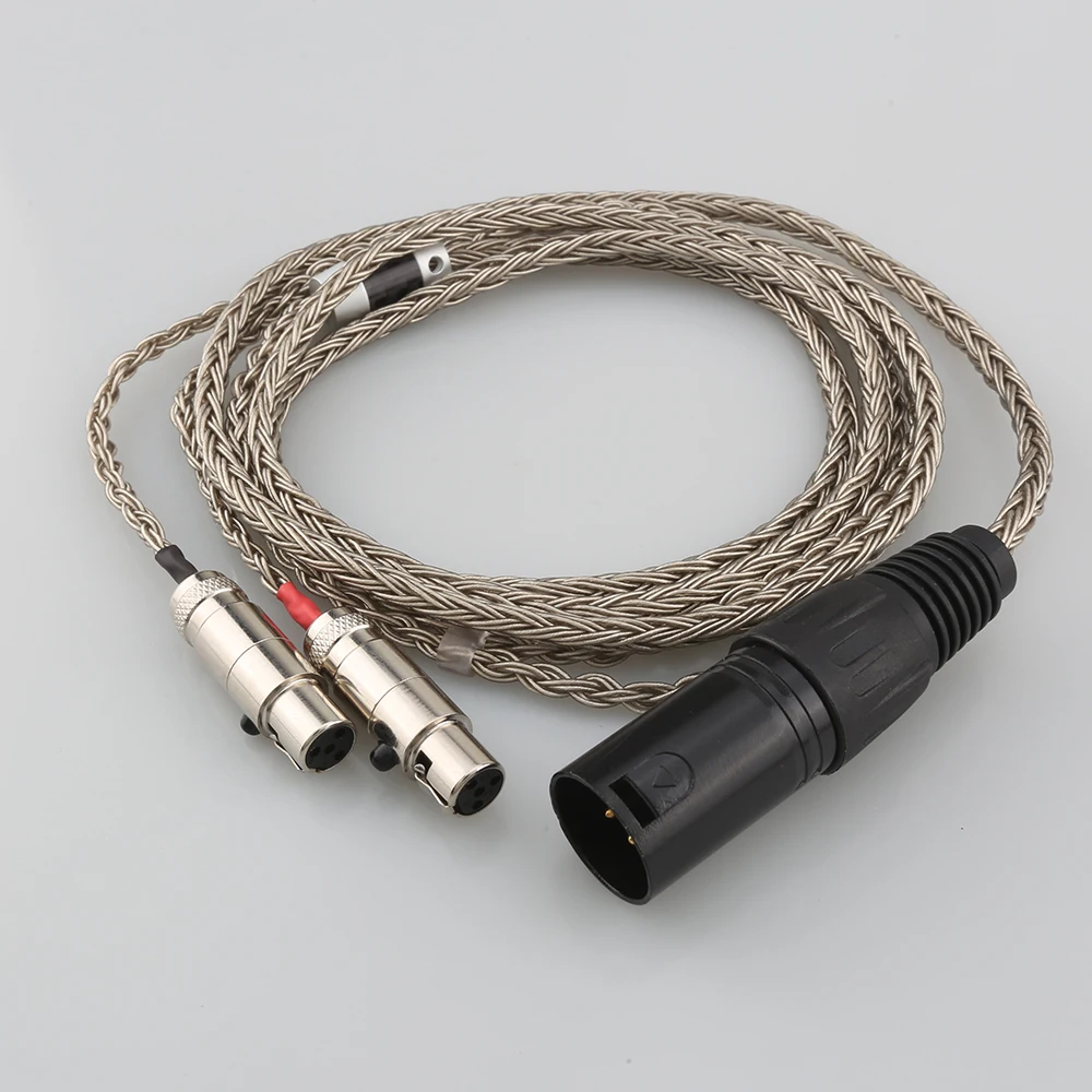 16-ядерный HIFI 4pin occ 2 5 3 4 мм XLR сбалансированные наушники с посеребренным кабелем
