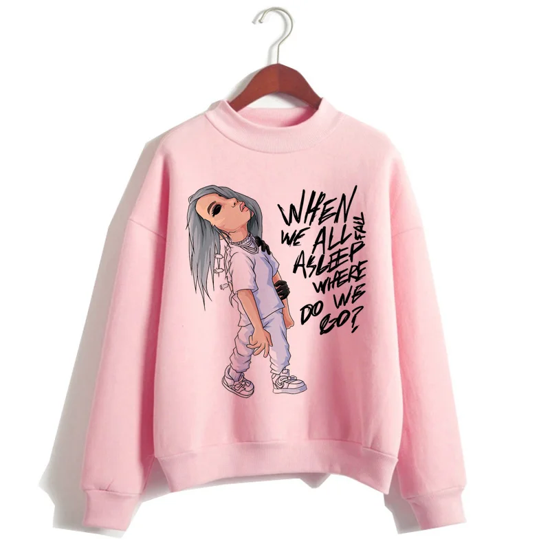 Billie Eilish, худи, женская одежда, толстовка, Корейская, 90 s, с капюшоном, Harajuku, с принтом, толстовки, уличная, топ, повседневная, ulzzang, капюшон - Цвет: 4600