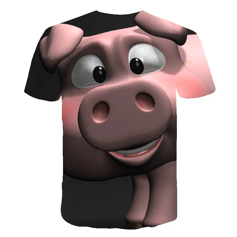 

Cool Skateboard Boy T-Shirt Children Cartoon Anime Pig Short Sleeve New Summer Fun Graphics 4-14 Years Old