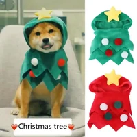 2022 new small medium and big dog christmas pet supplies cclothes cat autumn and winter clothes elderly elk snow christmas dress