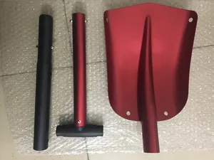 Лопата для снега, складная, многофункциональная, из алюминиевого сплава, с железной ручкой