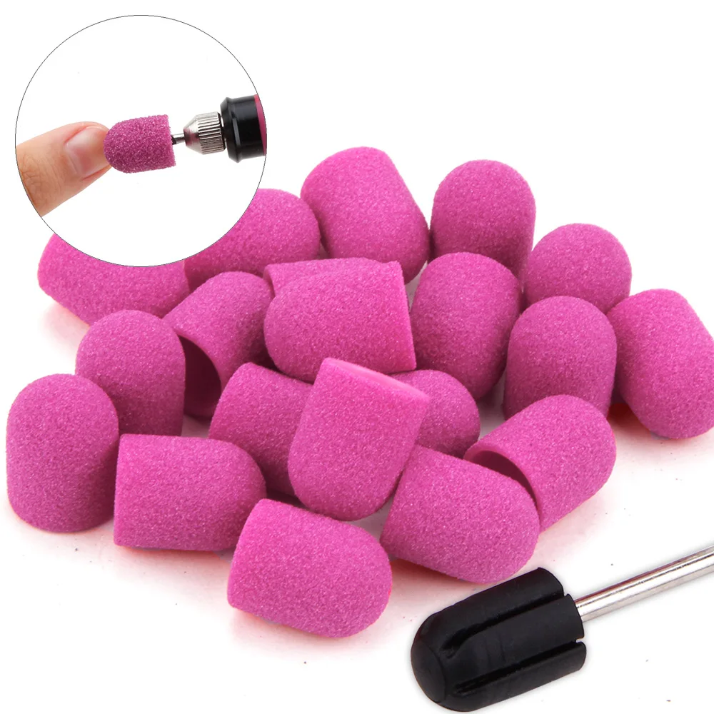 5 шт. колпачки для маникюра и педикюра с резиновой оправкой|Принадлежности