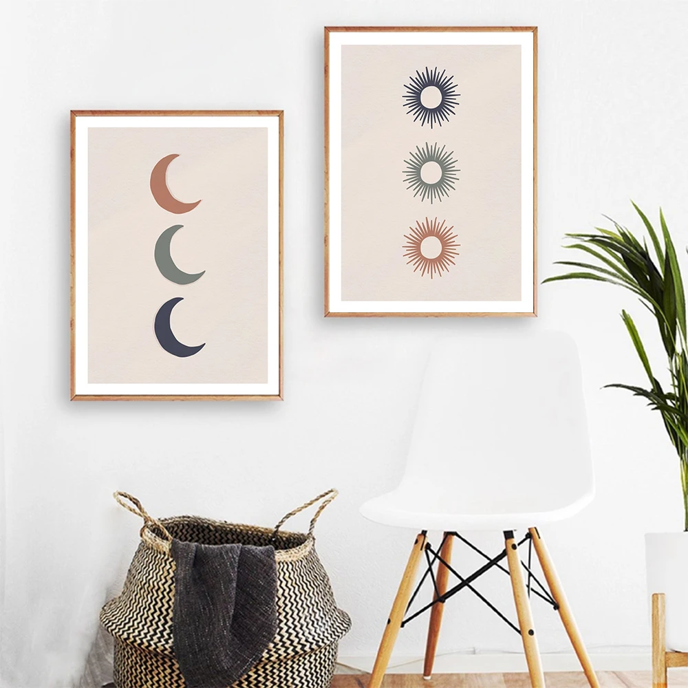 Настенный постер в скандинавском стиле Абстрактная Картина на холсте тройного