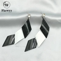 fkewyy gothic earrings for women designer fashion jewelry punk accessories geometry dangle earrings long punk jewelry earring