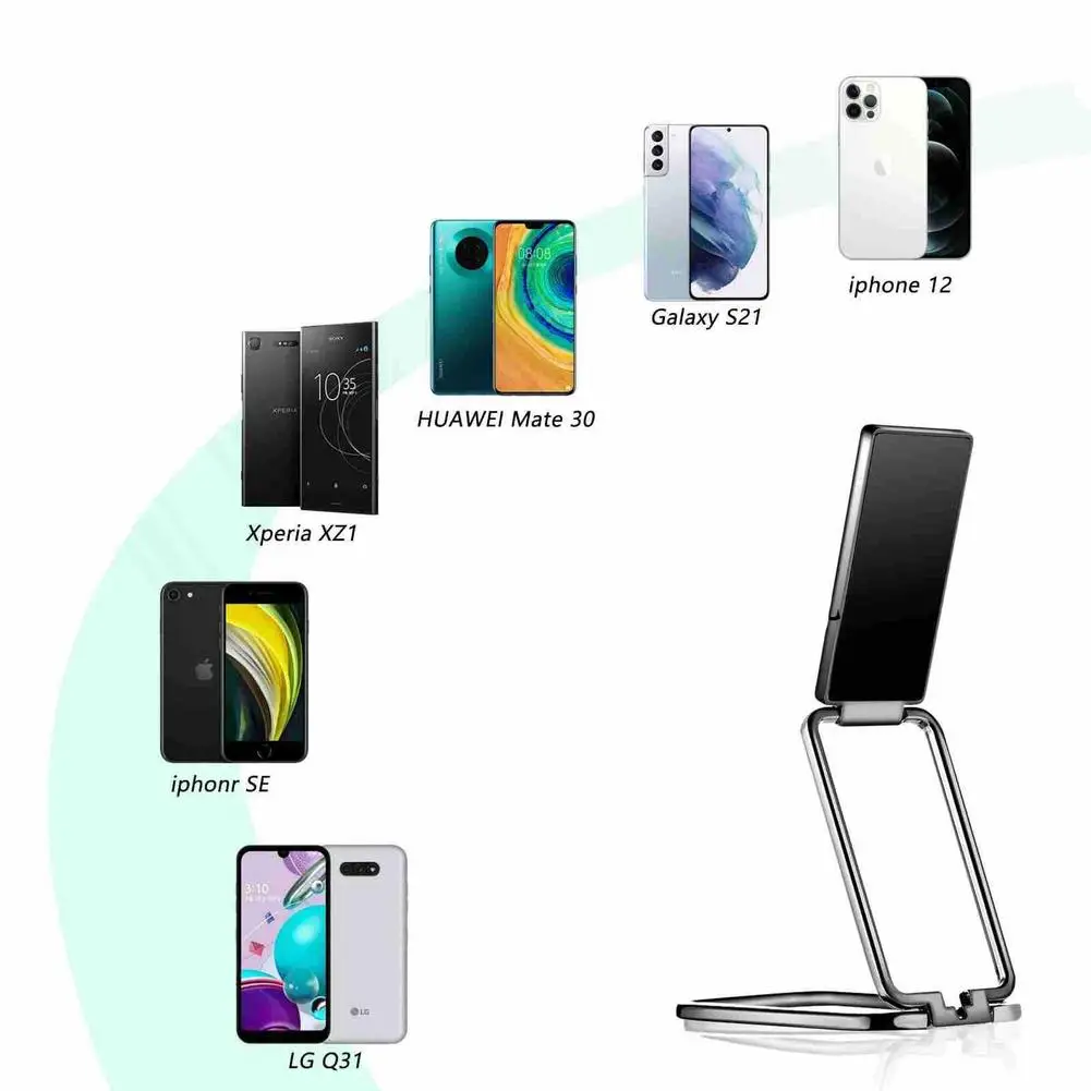

Mobile Phone Holder 360-degree Rotating Foldable Back Ultra-thin Ring Holder Multi-angle Portable Desktop Stand
