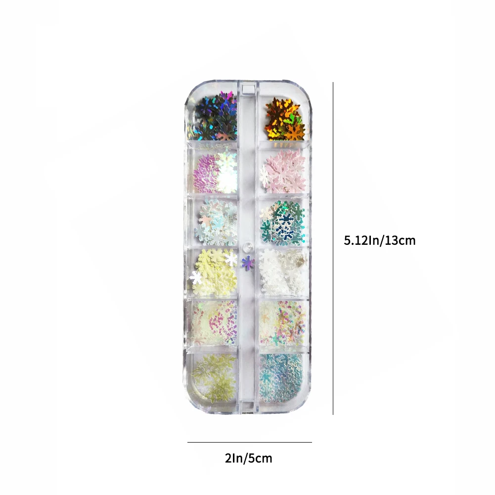 

Christmas Snowflake Laser Sequin DIY Flake Paillette Nail Art Decoration Manicure Holographic Nail Glitter Ornament 3pcs