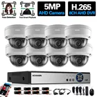 8-канальный 5-мегапиксельный видеорегистратор, внешний водонепроницаемый AHD система камер домашней безопасности комплект наблюдения с инфракрасным ночным видением на 5 мегапикселей