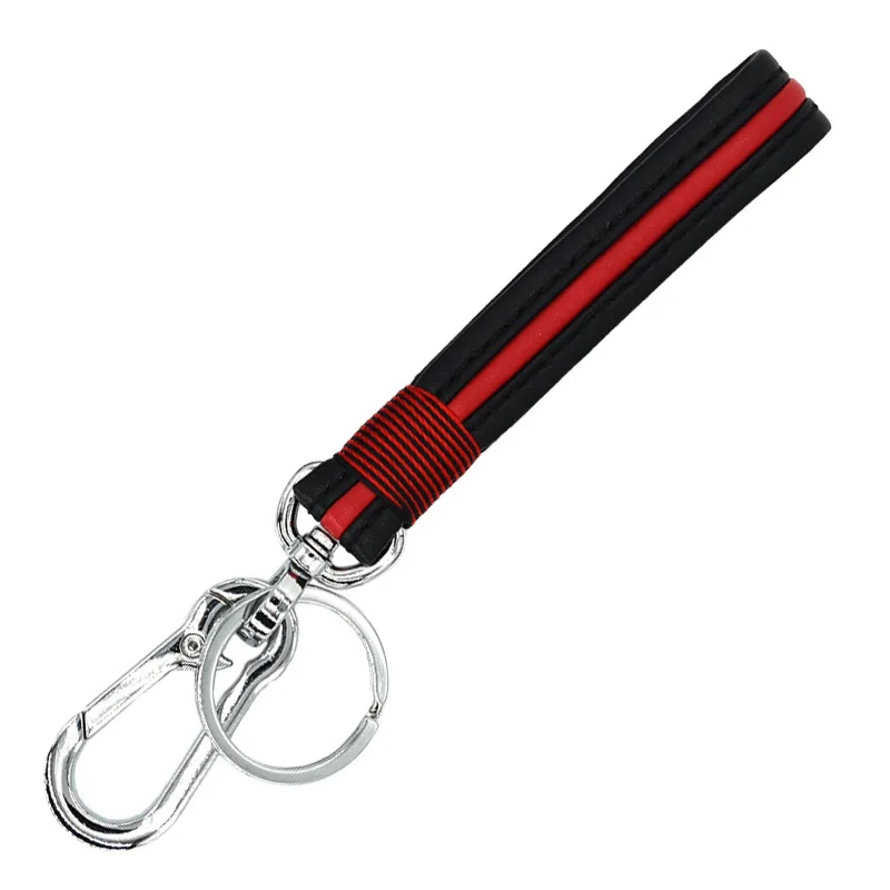 

Business Leather Belt Key Chain Clasp Leather Keychain Gift Man Creative Simple Rope Keyring