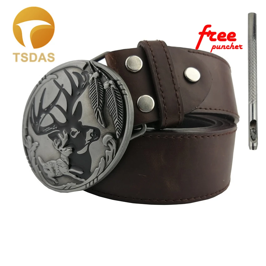 Съемные наручники ковбойские пряжки для ремня 40 мм Ретро Sika Deer DIY бренд | Дом и сад