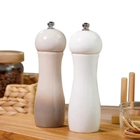 spices grinder elegant wood salt and pepper mill adjustable coarseness ceramic grinder with free cleaning brush