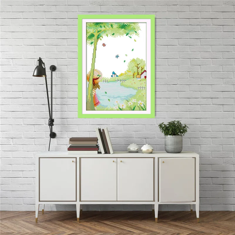 Сельская атмосфера рассчитанные узоры печать на холсте Набор для вышивки