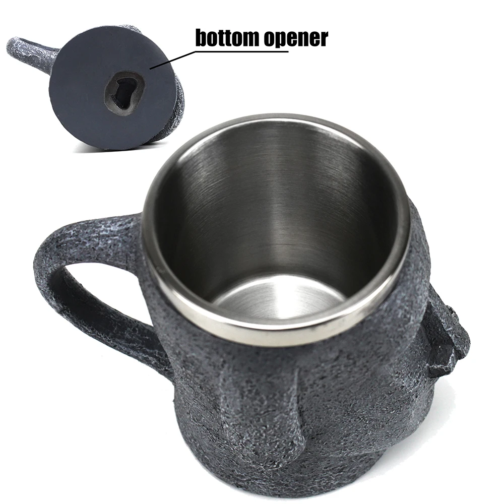 Tiki кружка с изображением коричневого пасхального острова Открывателем для банок