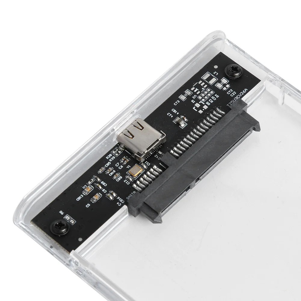 VKTECH Transparent 2.5'' HDD Case USB 3.1 Type-C to SATA Adapter External Hard Drive Enclosure Mobile Box SSD Hardisk | Компьютеры